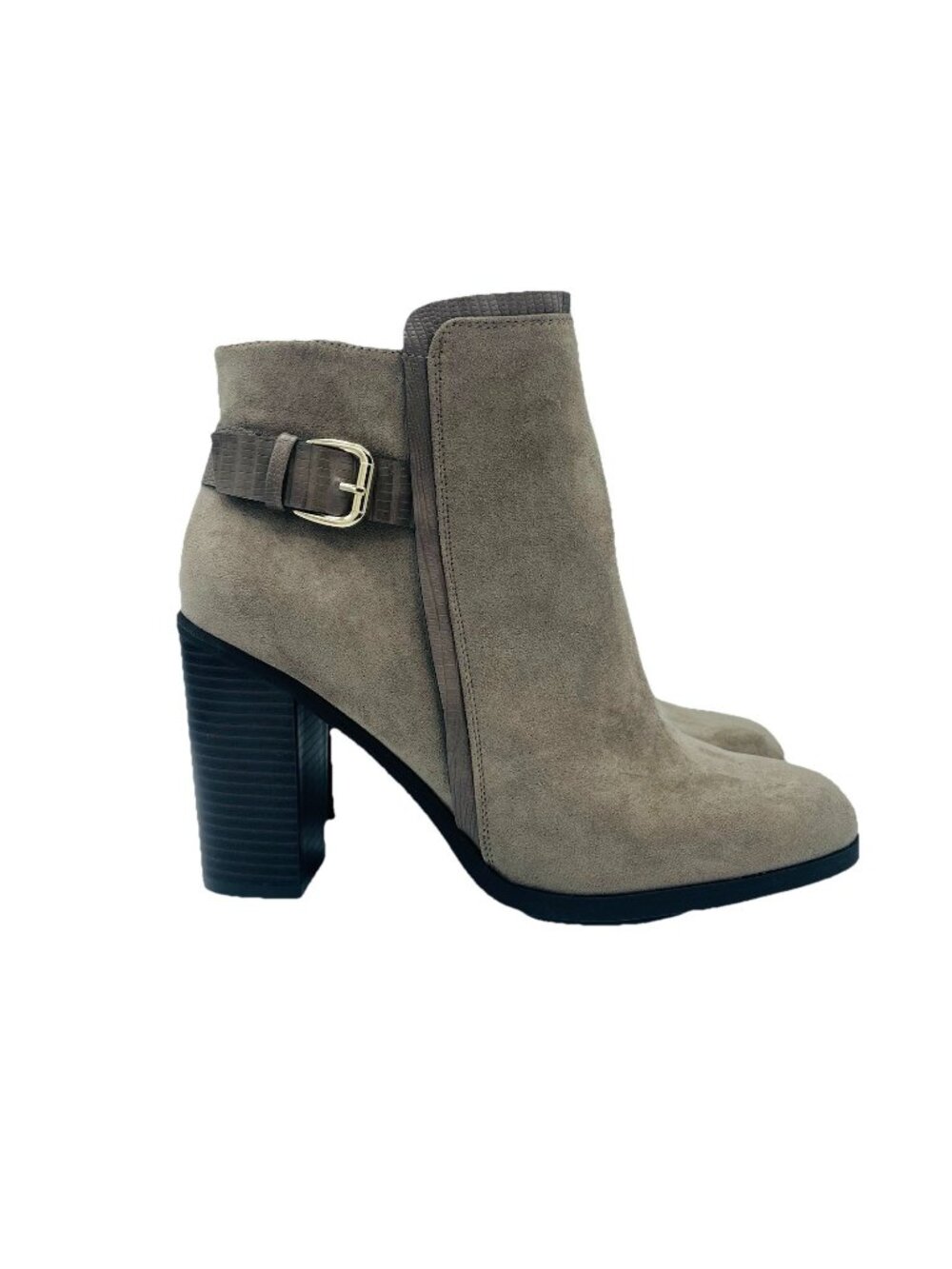 Shoedazzle Shoes Womens Size 8.5 Taupe Octavia Zip High Heeled Ankle Booties